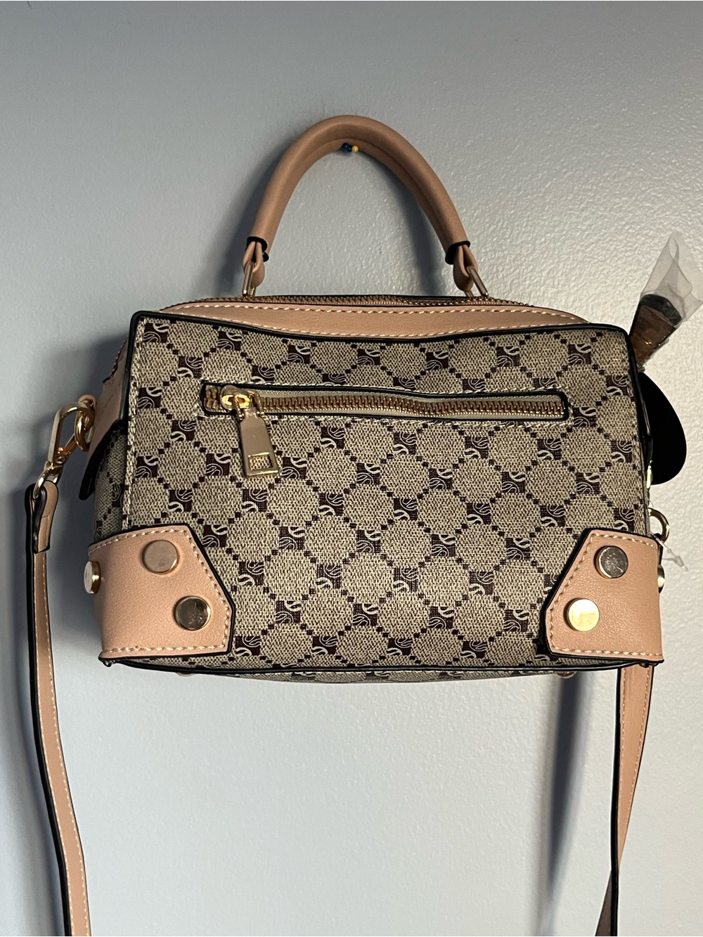 Vegan Leather Monogram Crossbody NWT Bag